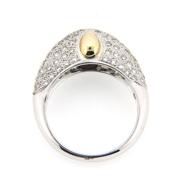 Micro Pave 2 Tone Gold Diamond Ring 14K Gold (1.0 ct. tw.)
