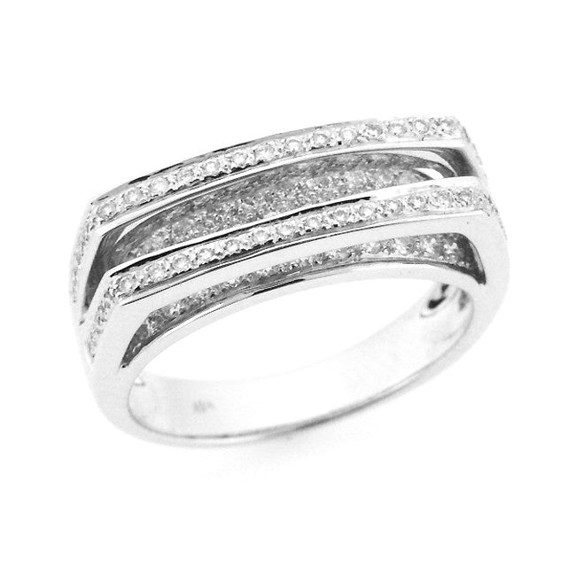 18K White Gold Pave Set Diamond Ring Band (0.68 ct. tw.)