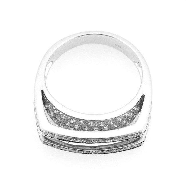 18K White Gold Pave Set Diamond Ring Band (0.68 ct. tw.)