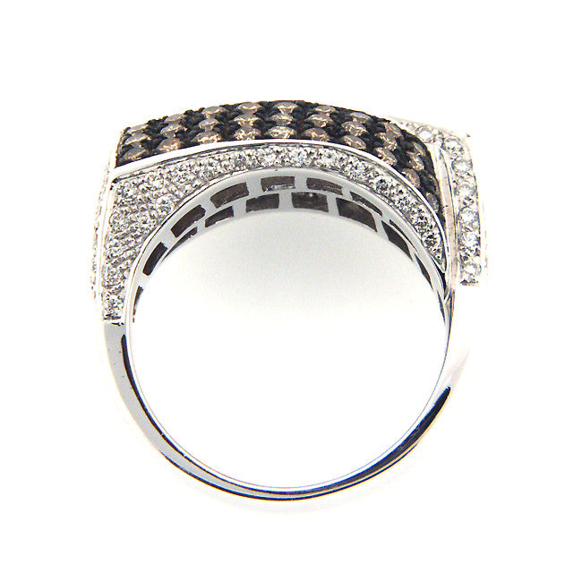 18K White Gold Diamond and Champagne Diamond Ring (1.83 ct. tw.)