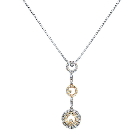 18K White and Yellow Gold Diamond Circle of Life Pendant (0.26 ct. tw.)