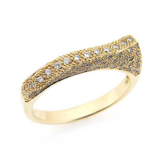 14K Yellow Gold Micro Pave Diamond Ring Band (0.75 ct. tw.)