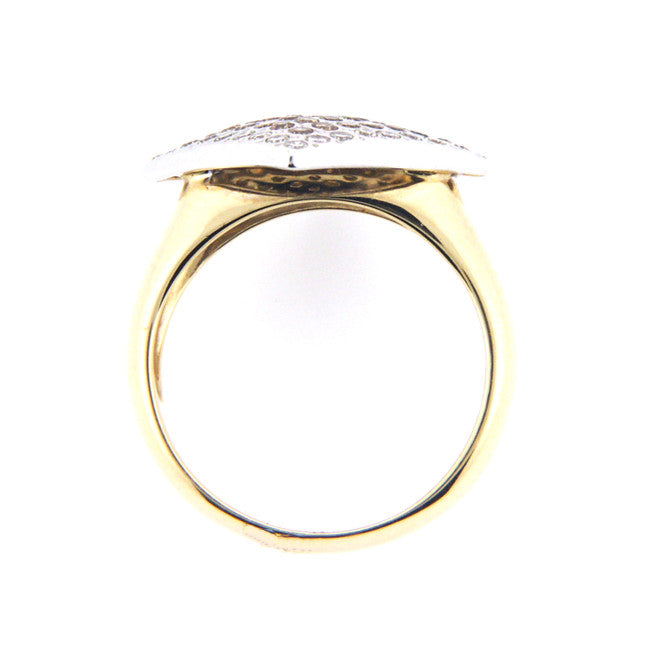 14K Two Tone Gold Diamond and Champagne Diamond Ring (0.97 ct. tw.)