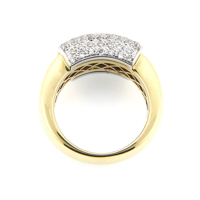 14K White and Yellow Gold Diamond Pave Ring (1.0 ct. tw.)