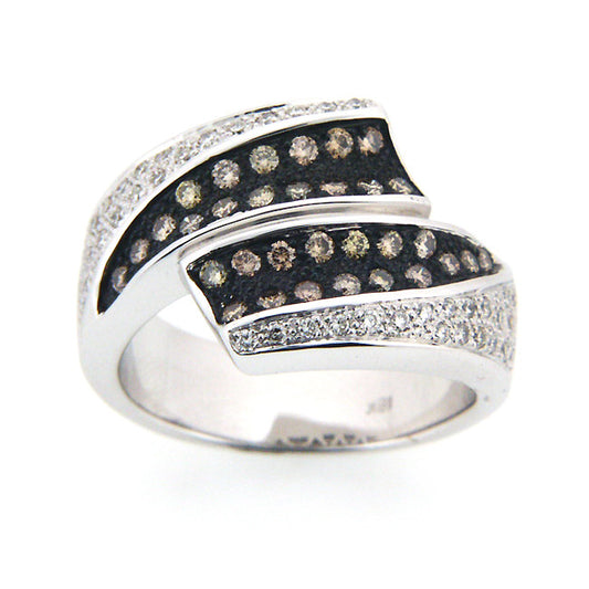 18K White Gold Diamond and Champagne Diamond Ring (0.78 ct. tw.)