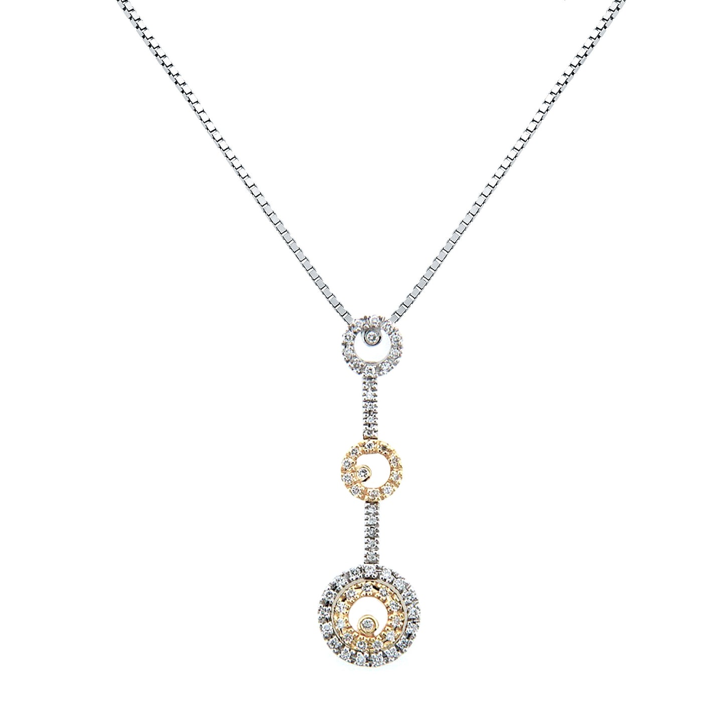 18K White and Yellow Gold Diamond Circle of Life Pendant (0.26 ct. tw.)