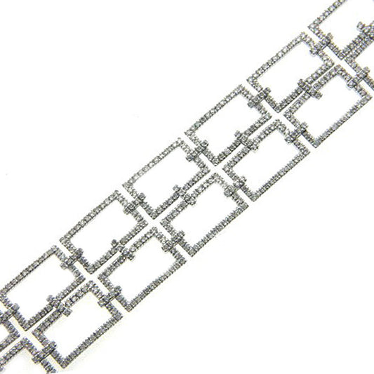 Vintage Design Diamond Bracelet 18K White Gold (4.20 ct. tw.)