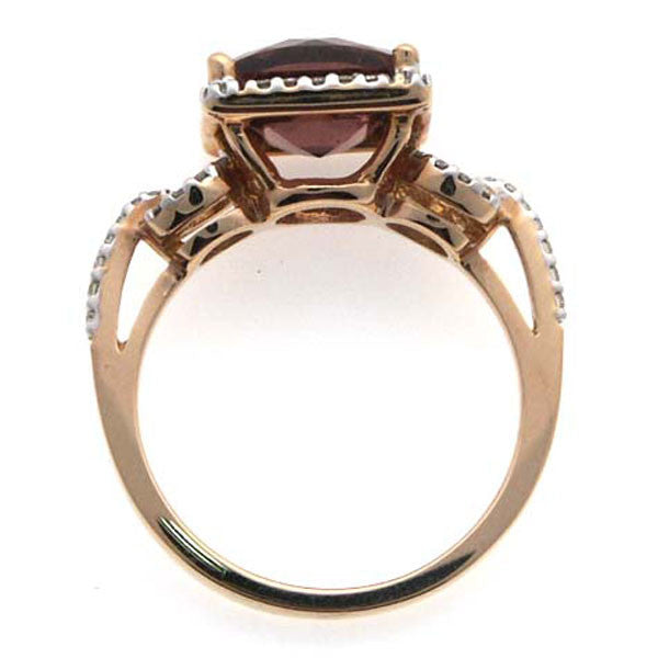 14K Rose Gold Diamond and Rhodolite Gemstone Ring (3.15 ct. tw.)