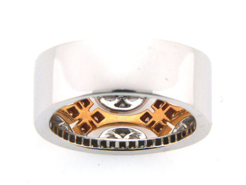 Vintage 18K White and Rose Gold Diamond Ring Band (0.26 ct. tw.)